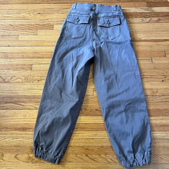 SPANX Pants Womens Medium Stretch Twill Cropped Wide Leg Khaki 20312R ** - Picture 4 of 13